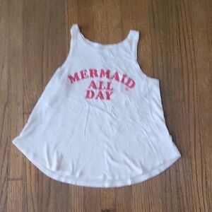 Billabong White and Red Mermaid Tank Top